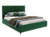 FDM Łóżko tapicerowane ELEGANTE 140x200 cm z pojemnikiem i stelażem podnoszonym - TRINITY butelkowa zieleń