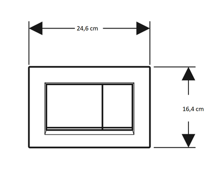 GEBERIT Przycisk uruchamiający Sigma30, przedni, czarny mat-czarny-czarny mat, easy-to-clean 115.883.16.1