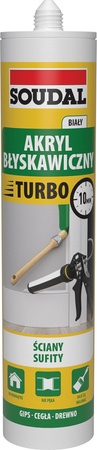 SOUDAL Akryl błyskawiczny Turbo 280 ml  - biały