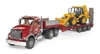 BRUDER 02813 MACK z naczepą i koparko-ładowarką JCB