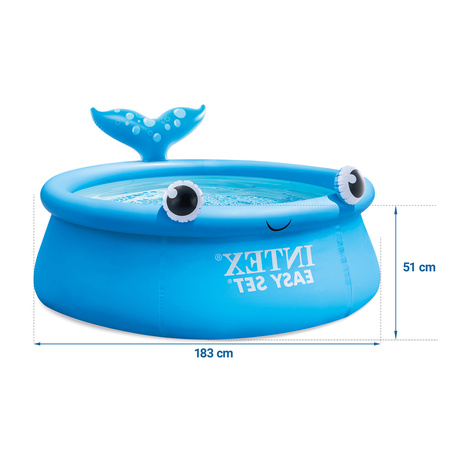 INTEX Basen ogrodowy rozporowy dla dzieci 183 x 51 cm wieloryb