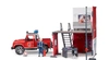 BRUDER 62701 Remiza strażacka + Land Rover Defender straży pożarnej + akcesoria