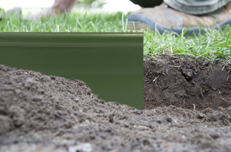 BRADAS Obrzeże proste trawnikowe 18m x 12,5 cm zielone