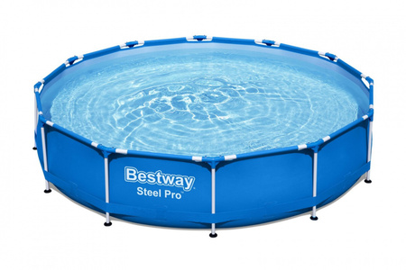 BESTWAY Basen Stelażowy Steel Pro 366x76 okrągły 3w1 + pompa + filtr