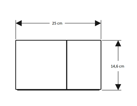 GEBERIT Przycisk uruchamiający Sigma70, przedni, szkło białe 115.622.SI.1