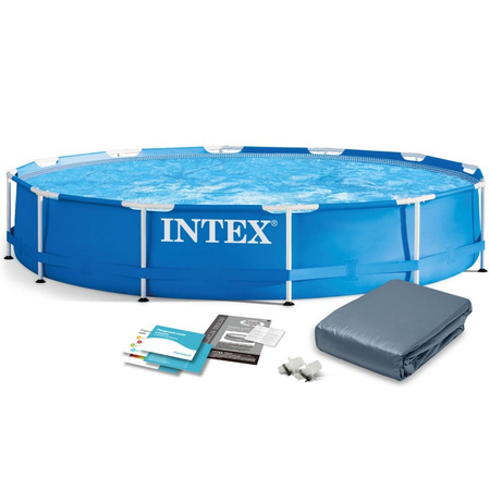 INTEX 28210 Basen ogrodowy stelażowy 366 x 76 cm zestaw 6w1