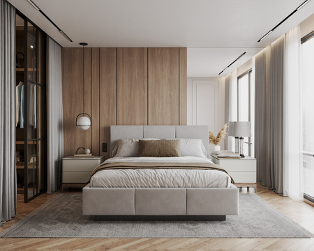 Łóżko lewitujące tapicerowane AVEIRO 120x200 cm z pojemnikiem i stelażem podnoszonym - TRINITY szary