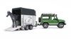 BRUDER 02592 Land Rover z przyczepą dla konia i figurką konia