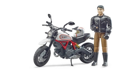 BRUDER 63051 Scrambler Ducati Desert Sled z kierowcą