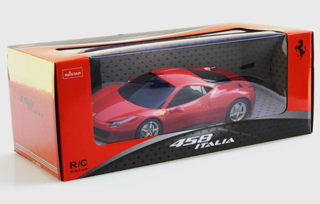 RASTAR Zdalnie sterowany Ferrari 458 Italia czerwony R/C 1:18