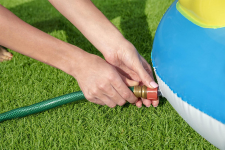 BESTWAY Dmuchany Plac zabaw do ogrodu Słoneczna Tęcza 257x145x91cm + Zjeżdżalnia