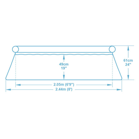 BESTWAY Basen ogrodowy rozporowy 244 x 61 cm z akcesoriami 9w1
