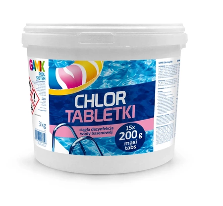 GAMIX Chlor Maxi Tabletki 200g - 5 kg ciągła dezynfekcja