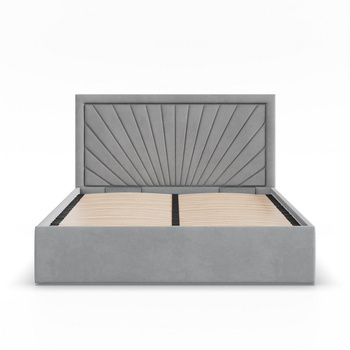 ADAMS Łóżko stelażowe VASTO 180x200 cm z metalowym podnoszonym stelażem - TRINITY szary