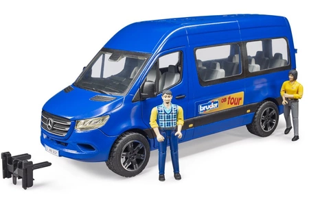 BRUDER 02670 MB Sprinter Bus niebieski Bruder z 2 figurkami