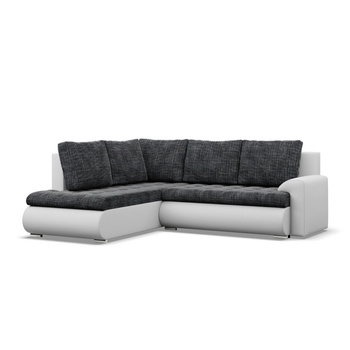 ADAMS Narożnik FORESTA z otomaną LAWA 17 + REAL 17 jasny szary + biały