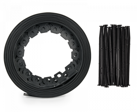 BRADAS Zestaw z obrzeżem trawnikowym EASY BORDER - 38mm grafit