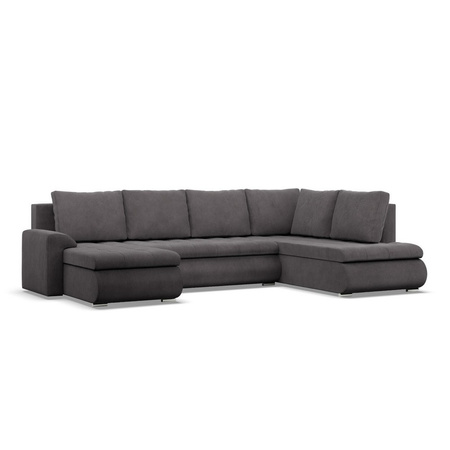 ADAMS Narożnik FORESTA ULO z leżanką i otomaną POSO 22 - ciemny szary