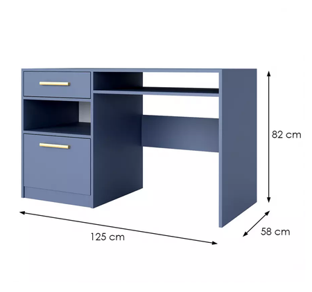 Biurko BALI II zgaszony błękit