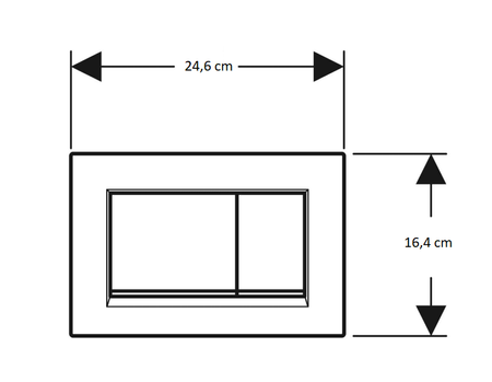 GEBERIT Przycisk uruchamiający Sigma30, przedni, czarny mat, easy-to-clean 115.883.14.1