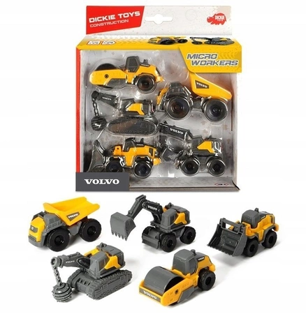 Construction Pojazdy budowlane mini Volvo 5-pak