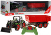 Traktor z koparką i przyczepą dla dzieci 3+ Zdalnie sterowany + Ruchome elementy Zielono-czerwony