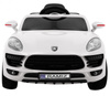 Autko Turbo-S na akumulator dla dzieci biały + Pilot + Wolny Start + Koła EVA + Radio MP3