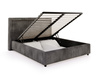 FDM Łóżko tapicerowane NOBILE 160x200 cm z pojemnikiem i metalowym stelażem podnoszonym - sztruks grafit
