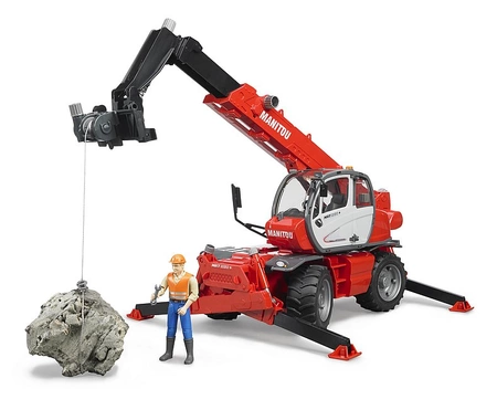 BRUDER 02129 Manitou teleskopowy MRT 2150 z akcesoriami
