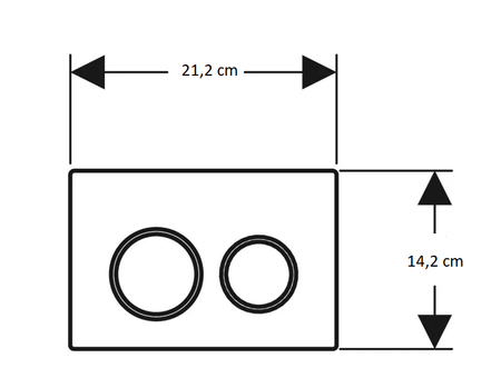 GEBERIT Przycisk uruchamiający Omega20, przedni/górny, biały-chrom bł.-biały 115.085.KJ.1