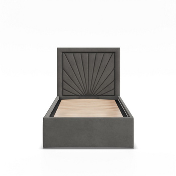 ADAMS Łóżko stelażowe VASTO 90x200 cm z metalowym podnoszonym stelażem - TRINITY grafitowy