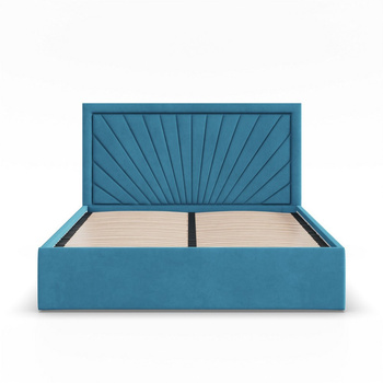 ADAMS Łóżko stelażowe VASTO 180x200 cm z drewniany stelaż -  TRINITY Azur