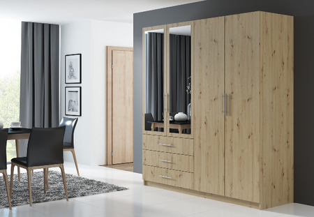 Szafa Pekin D4 dąb wotan z lustrem