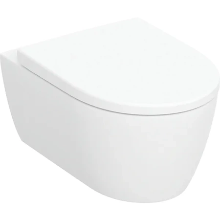 GEBERIT  iCon Zestaw wiszącej miski WC, lejowa,  Rimfree, z deską sedesową,