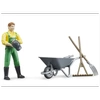 BRUDER Figurka pracownika konserwacji zieleni wraz z akcesoriami 62610