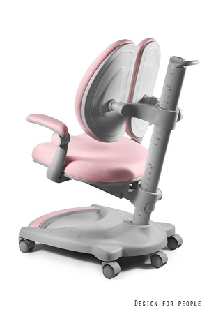 UNIQUE TEDDY Fotel obrotowy dla dzieci różowy