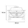 Auto na akumulator Mercedes Benz AMG EQA biały + Pilot + 5-punktowe pasy + EVA + Wyświetlacz MP3 + LED