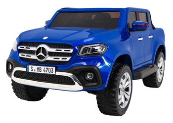 Auto na akumulator Mercedes X-Class niebieski lakierowany / napęd 4x4 + MP4
