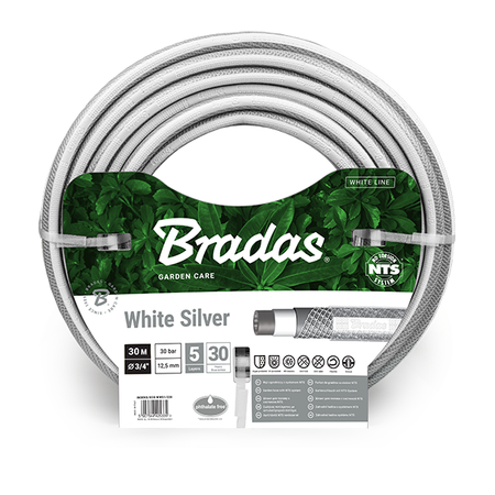 BRADAS Wąż ogrodowy NTS WHITE SILVER 3/4" - 30m