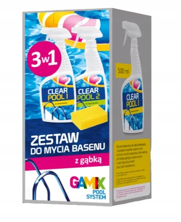 GAMIX Zestaw do mycia basenu 3w1 z gąbką