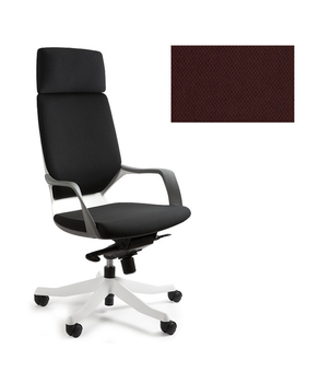 UNIQUE Fotel biurowy APOLLO - biały/ tkanina BL406 COCOA