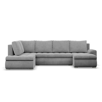 ADAMS Narożnik FORESTA ULO z leżanką i otomaną POSO 55 jasny szary