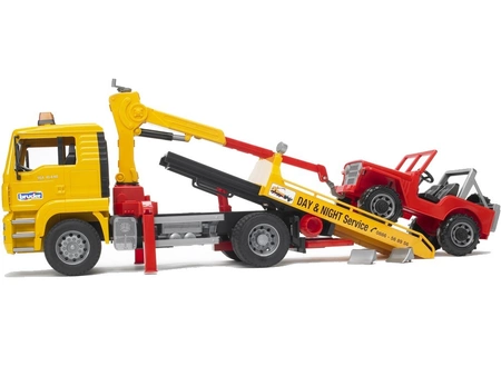 BRUDER Laweta MAN TGA z pojazdem terenowym 02750