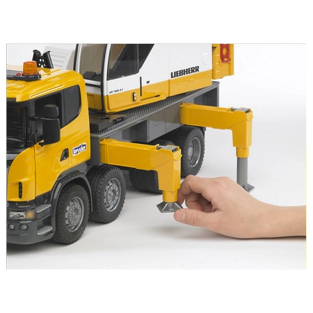 BRUDER Scania R Dźwig z sygnalizacjom 03570