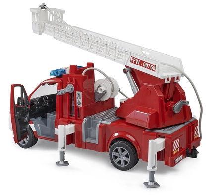 BRUDER 02673 MB Sprinter Straż pożarna z drabiną obrotową, pompą i modułem światło + dźwięk