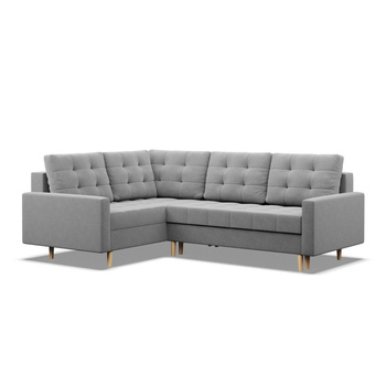 ADAMS Narożnik ELMA LO rozkładany ze sprężynami bonell - jasny szary