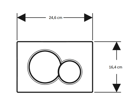 GEBERIT Przycisk uruchamiający Sigma01, przedni, czarny RAL 9005 115.770.DW.5