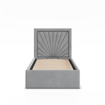 ADAMS Łóżko stelażowe VASTO 90x200 cm z metalowym podnoszonym stelażem - TRINITY szary