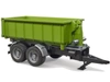BRUDER Przyczepa z kontenerem typu hakowiec do traktorów zielona