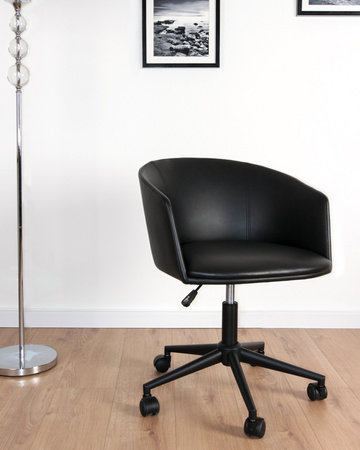 UNIQUE BARNET Fotel ekoskóra szary